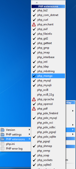 Wamp Server Enable PHP Mongo Extension